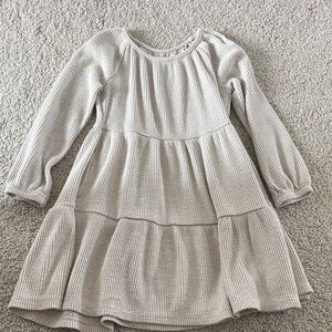 Cat & Jack Cream Long Sleeve Kids Dress